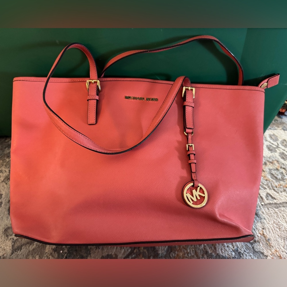 Michael Kors Coral Large Tote Bag